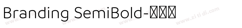 Branding SemiBold字体转换